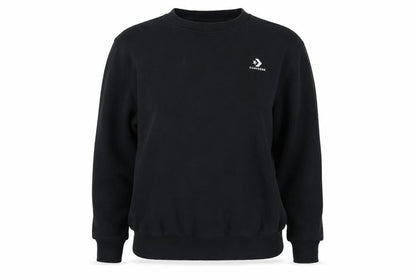 Converse Women’s Black M Logo Crew Neck Pullover Sweatshirt