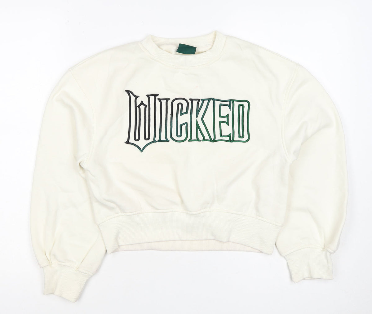 Wicked Girls Ivory Embroidered Logo Pullover Jumper 11-12 Years