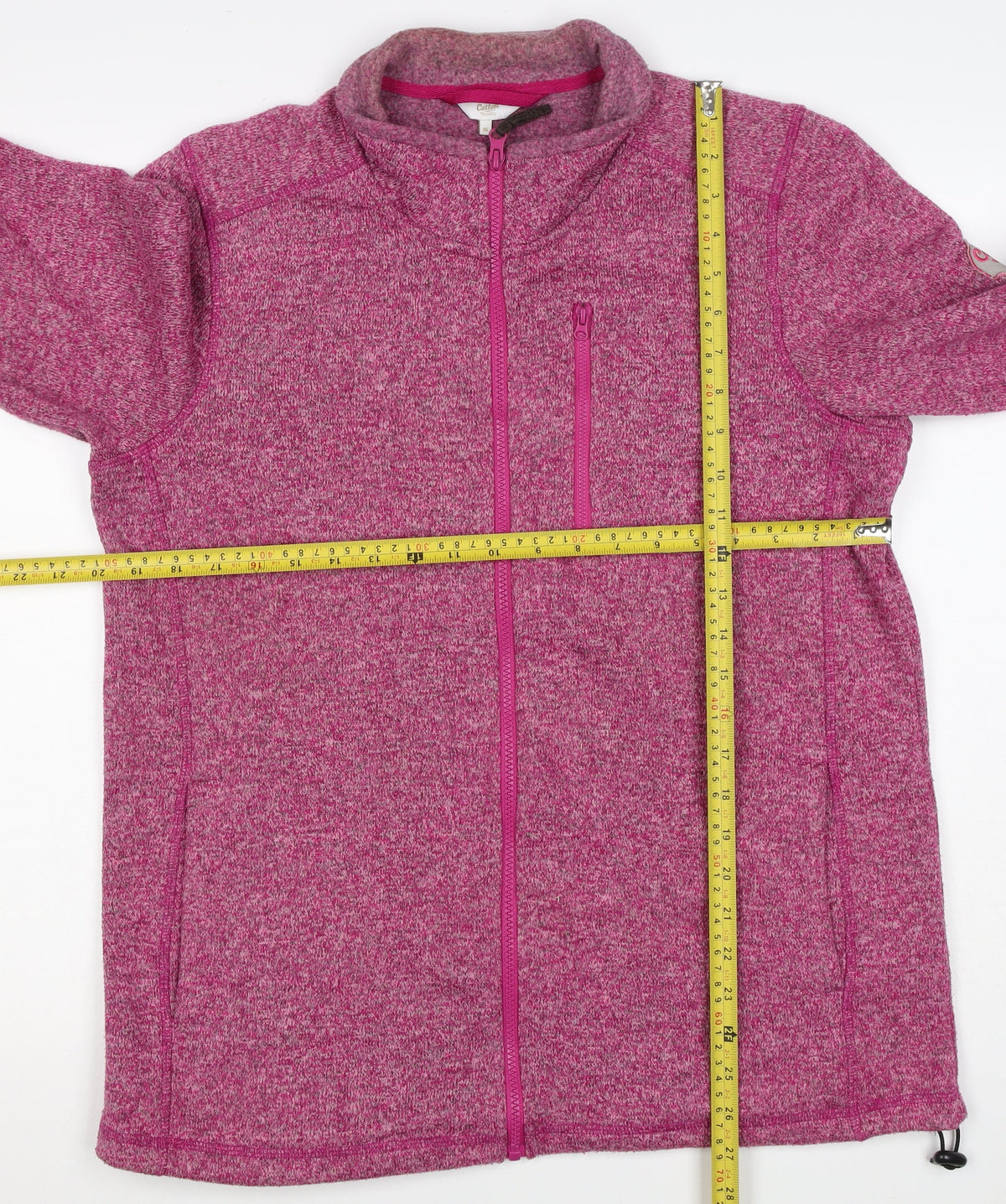 Cotton Traders Women’s Pink M Fleece Full Zip Collared Jacket