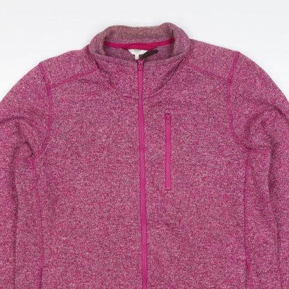 Cotton Traders Women’s Pink M Fleece Full Zip Collared Jacket