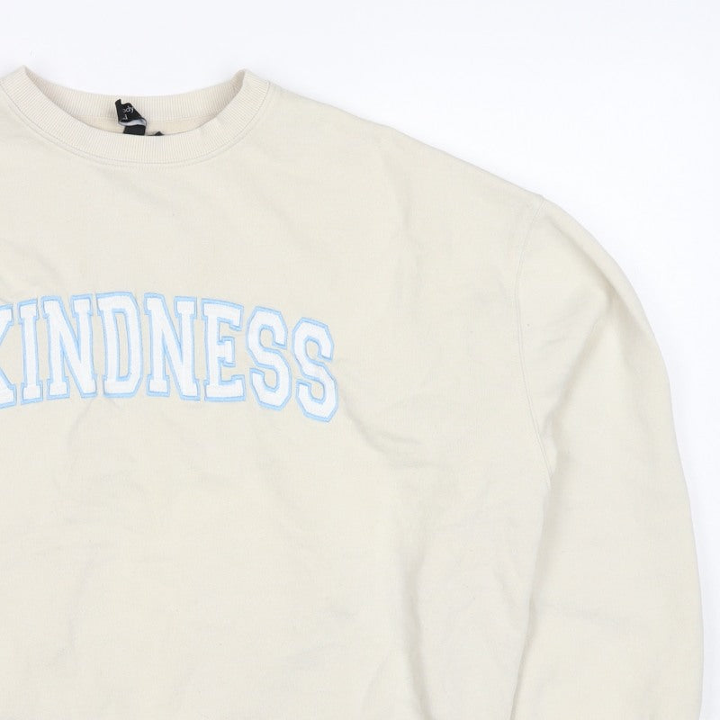 Nobody's Child Women’s Ivory M Kindness Embroidered Sweatshirt