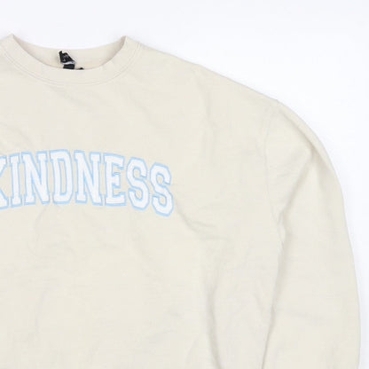 Nobody's Child Women’s Ivory M Kindness Embroidered Sweatshirt