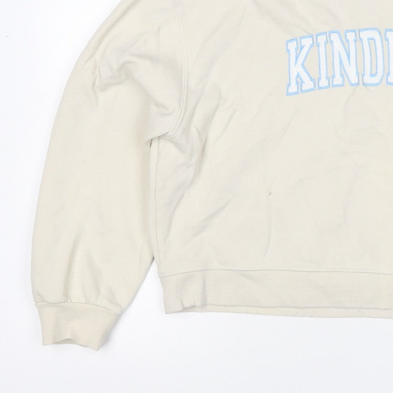 Nobody's Child Women’s Ivory M Kindness Embroidered Sweatshirt