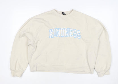 Nobody's Child Women’s Ivory M Kindness Embroidered Sweatshirt