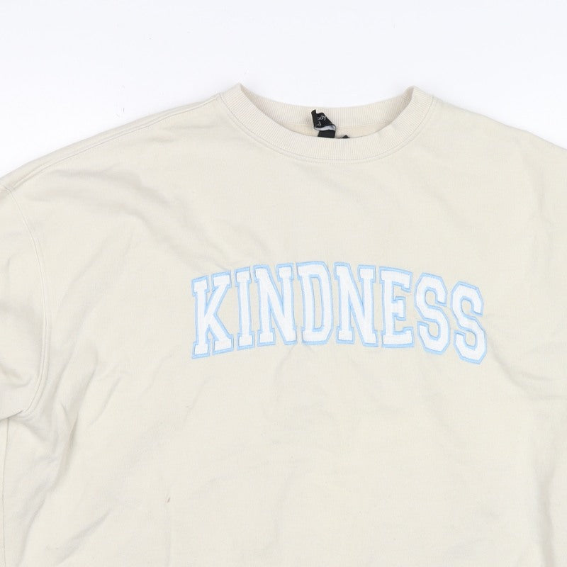 Nobody's Child Women’s Ivory M Kindness Embroidered Sweatshirt