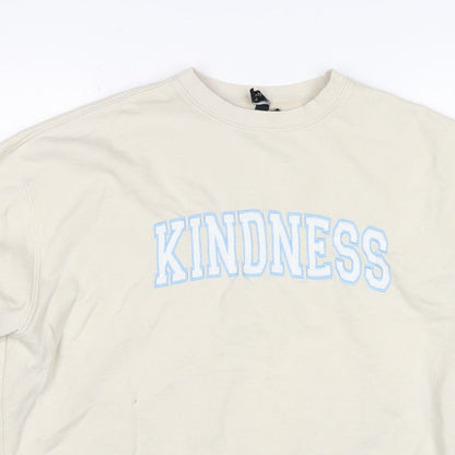 Nobody's Child Women’s Ivory M Kindness Embroidered Sweatshirt