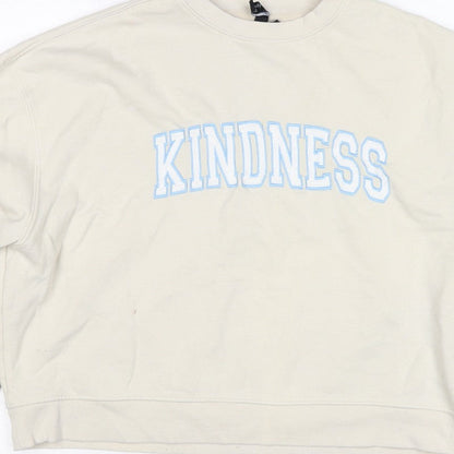Nobody's Child Women’s Ivory M Kindness Embroidered Sweatshirt
