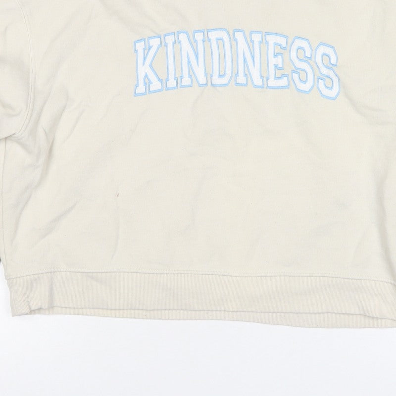 Nobody's Child Women’s Ivory M Kindness Embroidered Sweatshirt