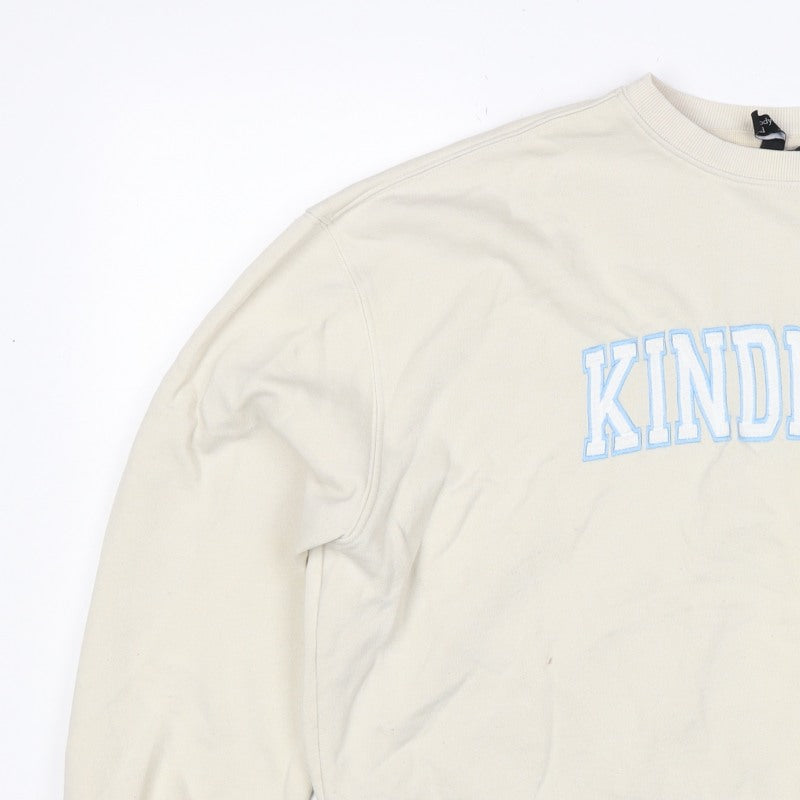 Nobody's Child Women’s Ivory M Kindness Embroidered Sweatshirt