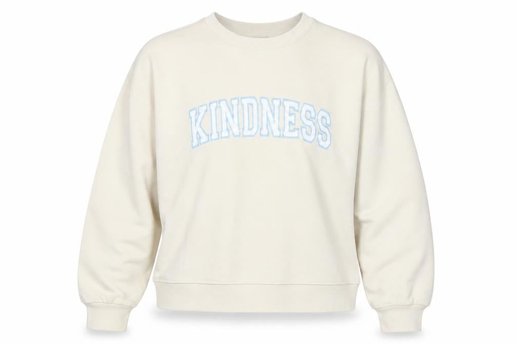 Nobody's Child Women’s Ivory M Kindness Embroidered Sweatshirt