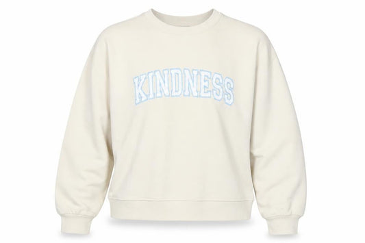 Nobody's Child Women’s Ivory M Kindness Embroidered Sweatshirt