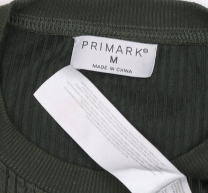 Primark Men’s Green M Ribbed Crew Neck Pullover Sweatshirt