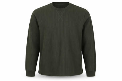 Primark Men’s Green M Ribbed Crew Neck Pullover Sweatshirt