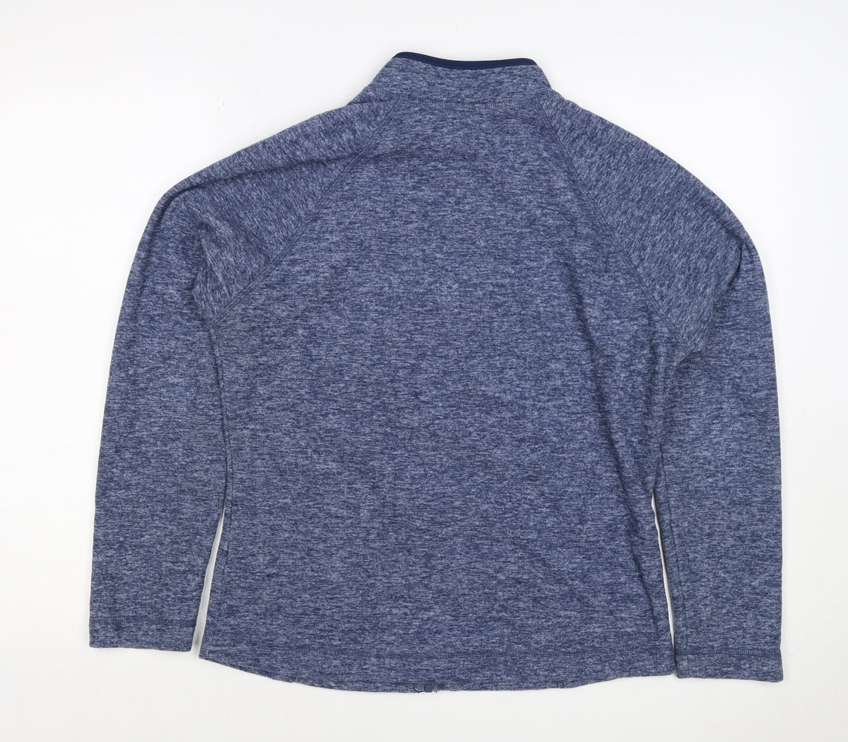 Tu Women Blue Size 12 Basic Full Zip Fleece Jacket with Pockets