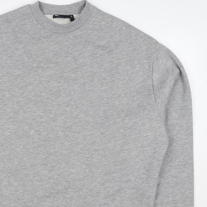 ASOS Design Men’s Grey XS Crew Neck Fleece Pullover Sweatshirt