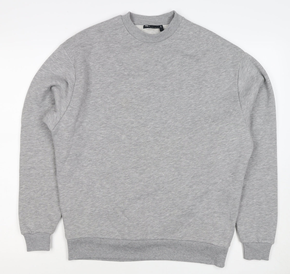 ASOS Design Men’s Grey XS Crew Neck Fleece Pullover Sweatshirt