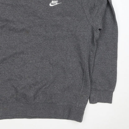Nike Men’s Grey M Pullover Crew Neck Logo Sweatshirt