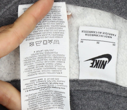 Nike Men’s Grey M Pullover Crew Neck Logo Sweatshirt