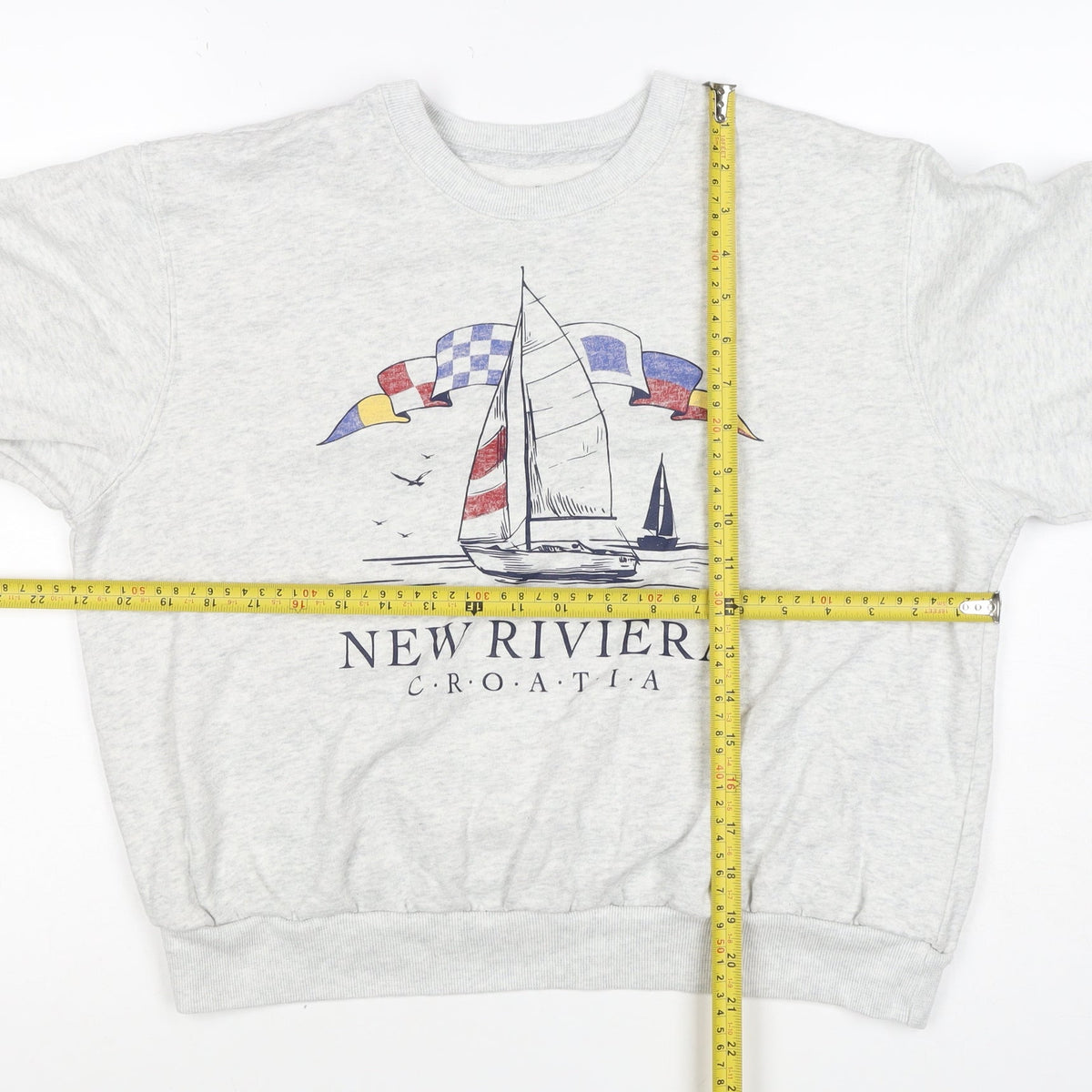 Hollister Women’s Grey S Nautical Croatia Graphic Pullover Sweatshirt