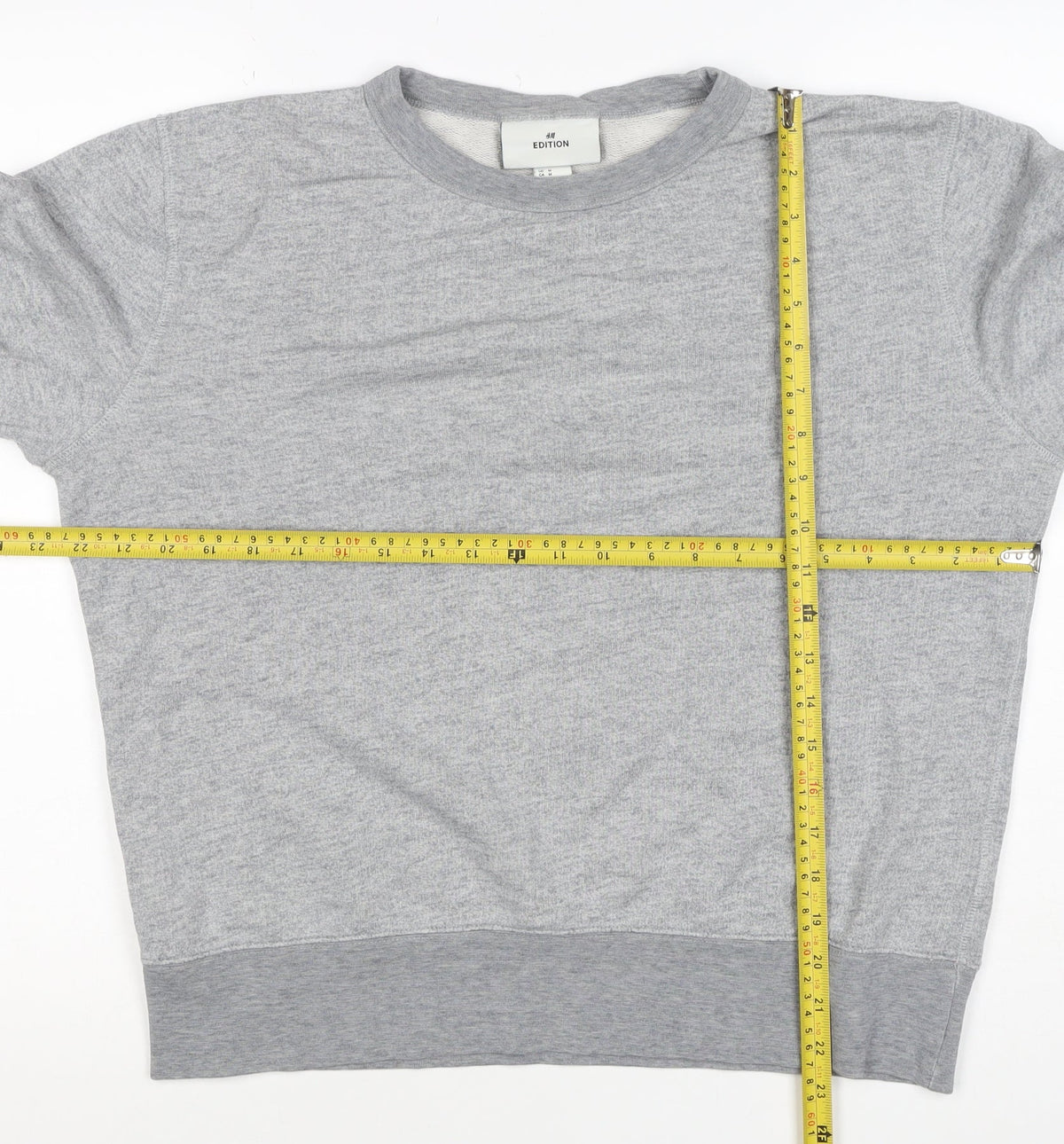 H&M Edition Men’s Grey M Crew Neck Cotton Silk Pullover Sweatshirt