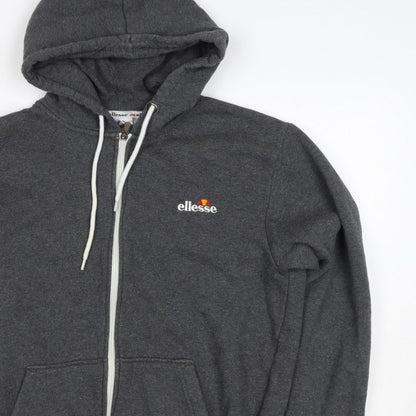 Ellesse Men’s Grey Small Full Zip Logo Hoodie Sports Fleece