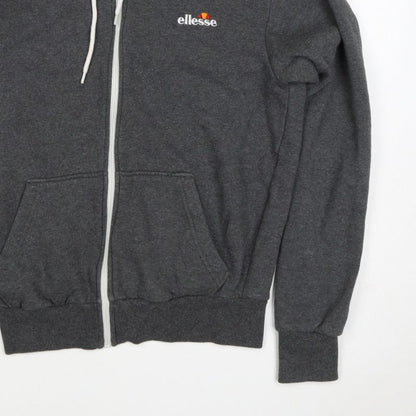 Ellesse Men’s Grey Small Full Zip Logo Hoodie Sports Fleece