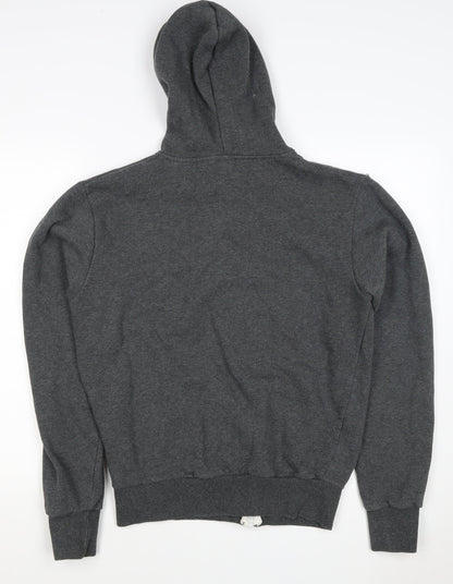Ellesse Men’s Grey Small Full Zip Logo Hoodie Sports Fleece