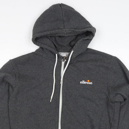 Ellesse Men’s Grey Small Full Zip Logo Hoodie Sports Fleece