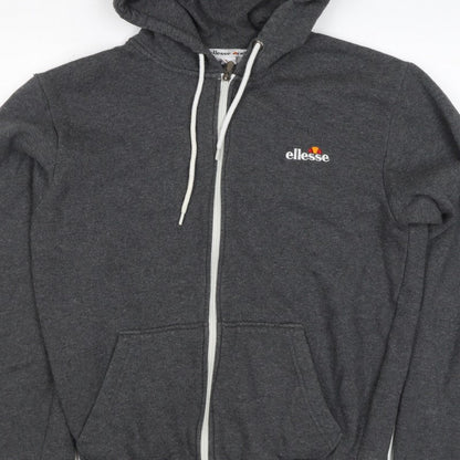 Ellesse Men’s Grey Small Full Zip Logo Hoodie Sports Fleece