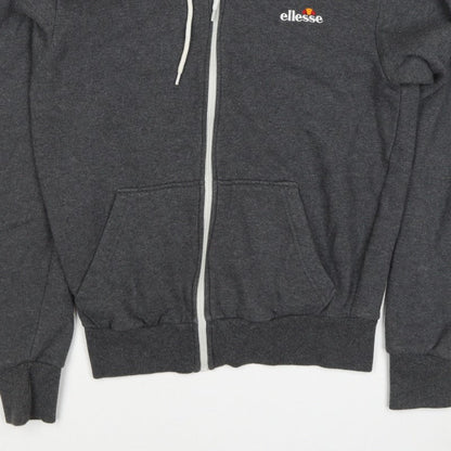 Ellesse Men’s Grey Small Full Zip Logo Hoodie Sports Fleece