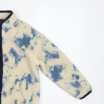 Lily & Dan Boys Blue Ivory Fleece Jacket 7-8 Years Full Zip