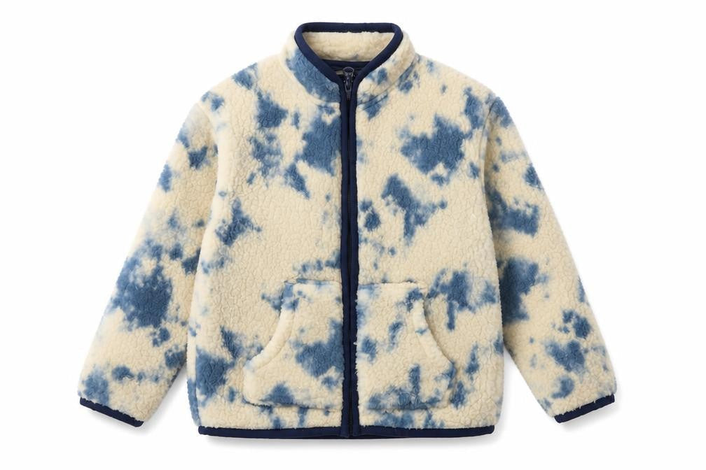 Lily & Dan Boys Blue Ivory Fleece Jacket 7-8 Years Full Zip