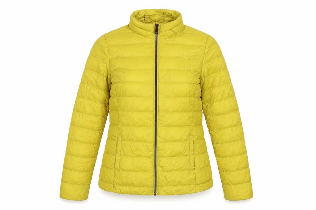Marks & Spencer Women Yellow UK 10 Down Puffer Jacket Quilted Zip