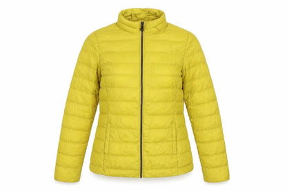 Marks & Spencer Women Yellow UK 10 Down Puffer Jacket Quilted Zip