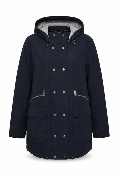 Mint Velvet Women’s Blue UK 14 Hooded Parka Cotton Jacket