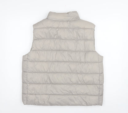 Primark Women Grey L Quilted Puffer Gilet Waistcoat Padded Bodywarmer