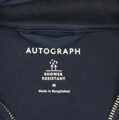 Autograph Men Navy M 38-40 Puffer Hooded Shower Resistant Jacket