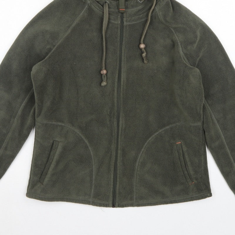 Marks and Spencer Women’s Green UK 14 Hooded Fleece Zip Jacket