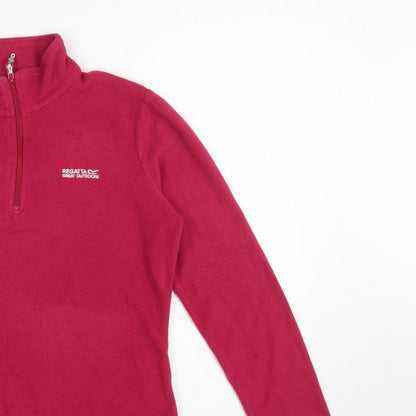 Regatta Women's Pink UK 4 Pullover 1/4 Zip Fleece Sweatshirt