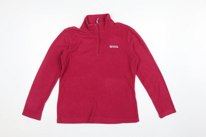 Regatta Women's Pink UK 4 Pullover 1/4 Zip Fleece Sweatshirt