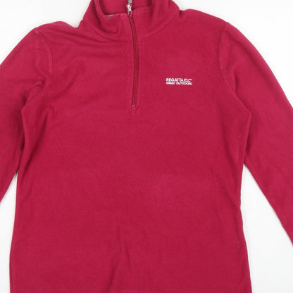Regatta Women's Pink UK 4 Pullover 1/4 Zip Fleece Sweatshirt