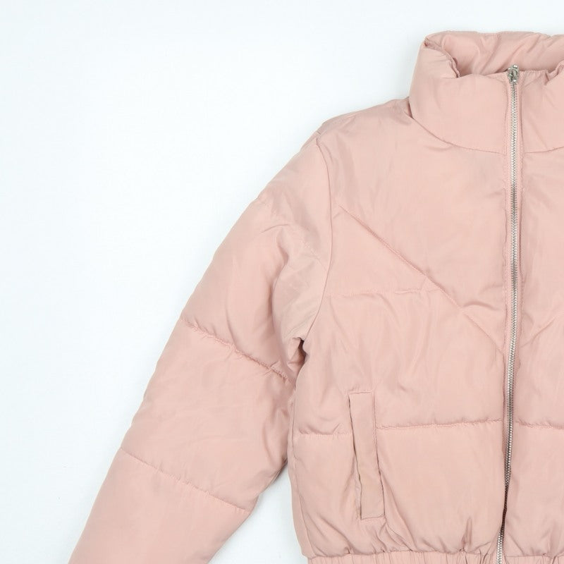 New Look 915 Girls Pink Age 12-13 Puffer Jacket Quilted Full Zip