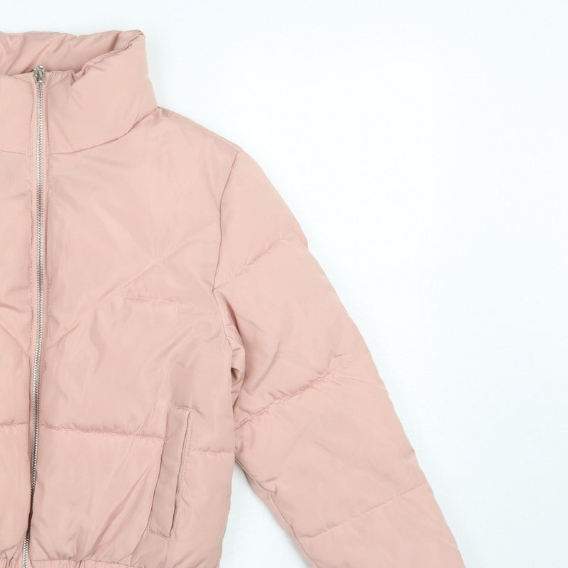 New Look 915 Girls Pink Age 12-13 Puffer Jacket Quilted Full Zip