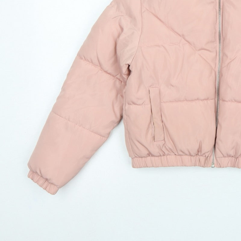 New Look 915 Girls Pink Age 12-13 Puffer Jacket Quilted Full Zip