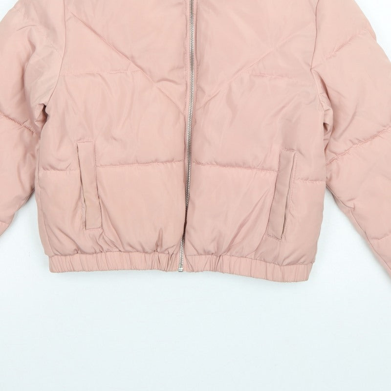 New Look 915 Girls Pink Age 12-13 Puffer Jacket Quilted Full Zip