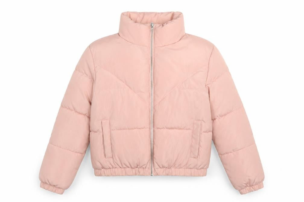 New Look 915 Girls Pink Age 12-13 Puffer Jacket Quilted Full Zip