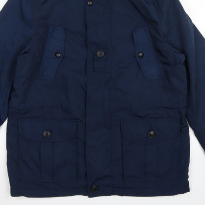 Next Men’s Blue Large Hooded Padded Parka Jacket