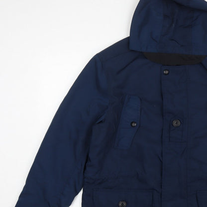 Next Men’s Blue Large Hooded Padded Parka Jacket
