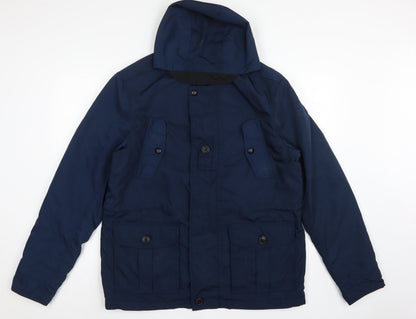Next Men’s Blue Large Hooded Padded Parka Jacket