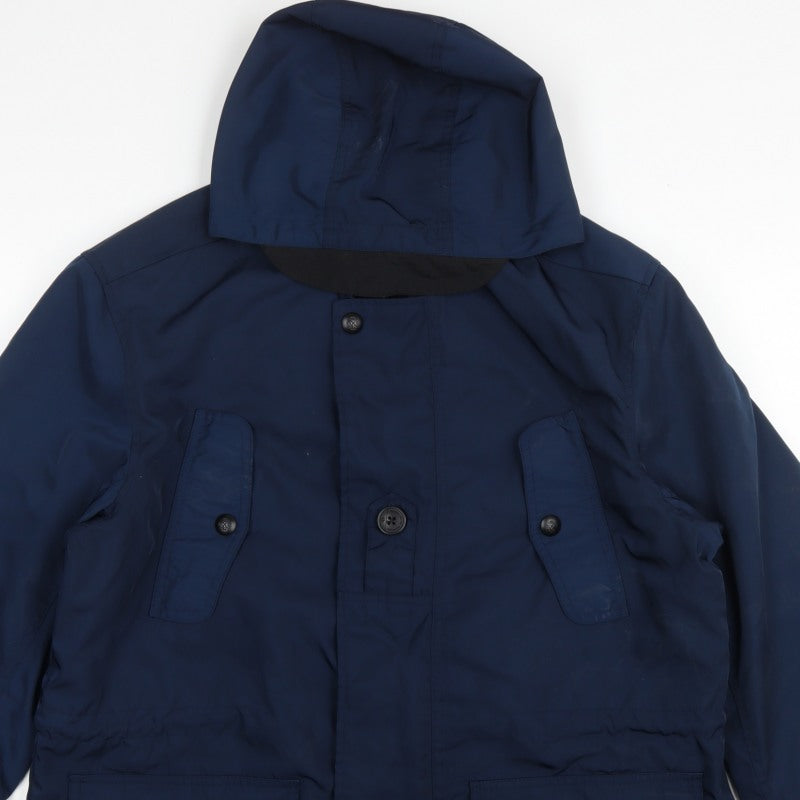 Next Men’s Blue Large Hooded Padded Parka Jacket